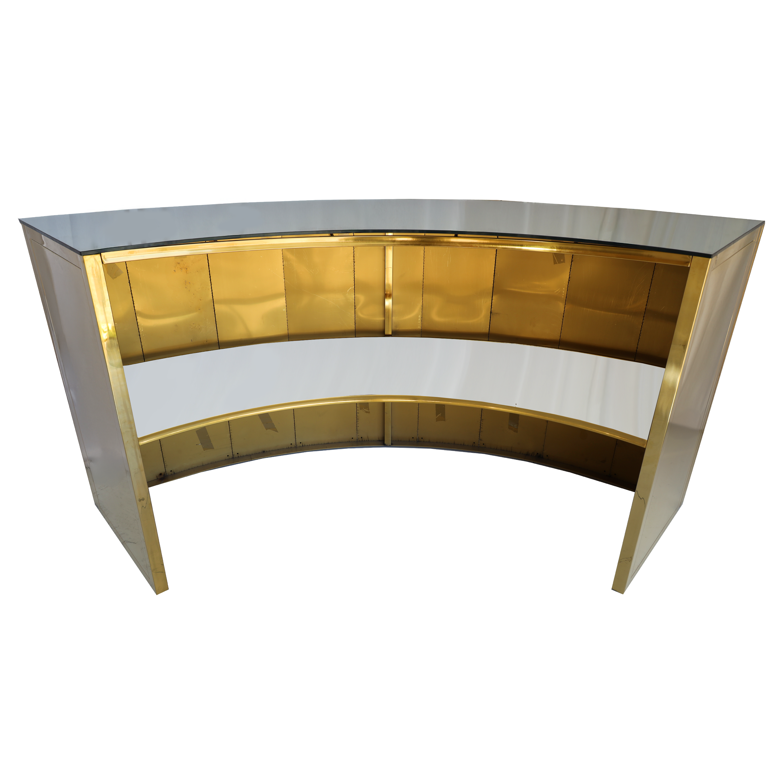 9' Gold Serpentine Bar w/ Mirror Top