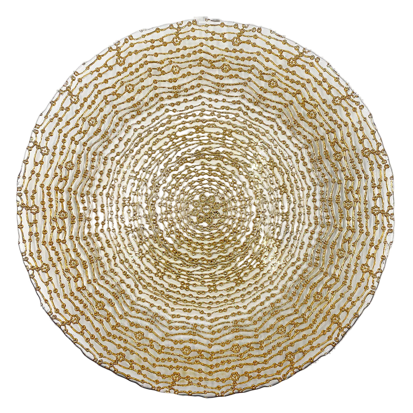 Gold Webbed Glass Charger Plate