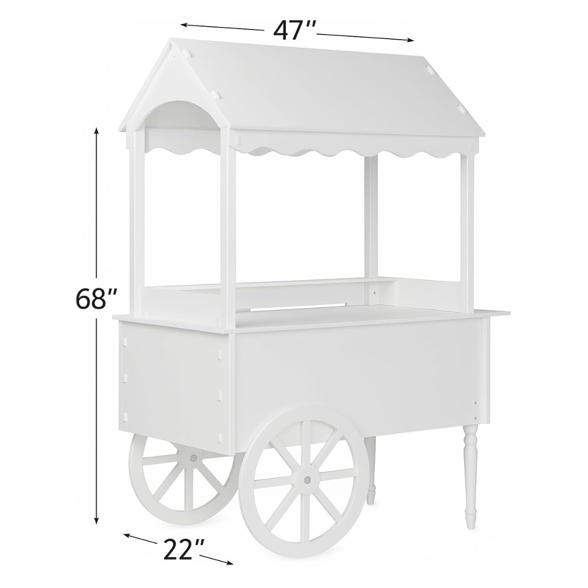 White Dessert Cart Stand